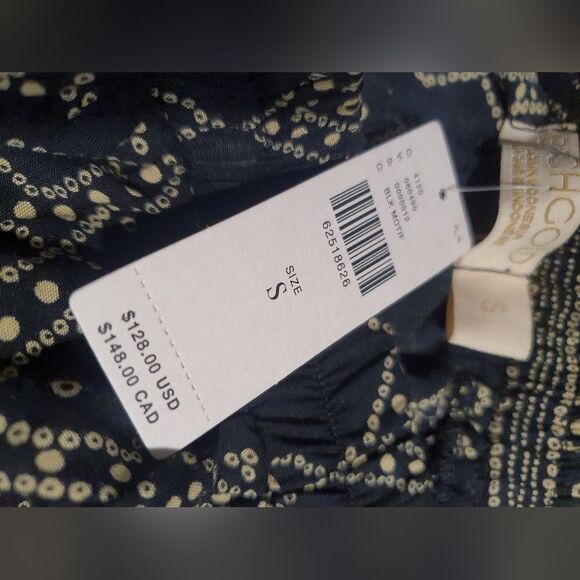 Anthropologie Black and Cream Mini Skirt - Picture 4 of 6